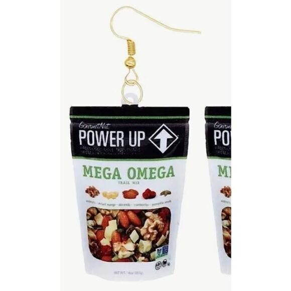 NWT Power Up Mega Omega Trail Mix Bag Dangle Hook Earrings - Picture 2 of 5